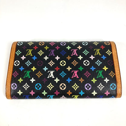 LOUIS VUITTON Long Wallet Purse M92658 Monogram multicolor canvas black Monogram multicolor Porte Tresor International
