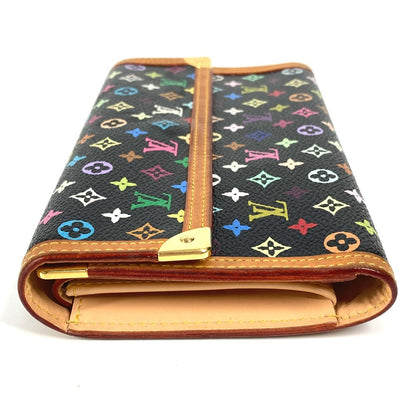 LOUIS VUITTON Long Wallet Purse M92658 Monogram multicolor canvas black Monogram multicolor Porte Tresor International
