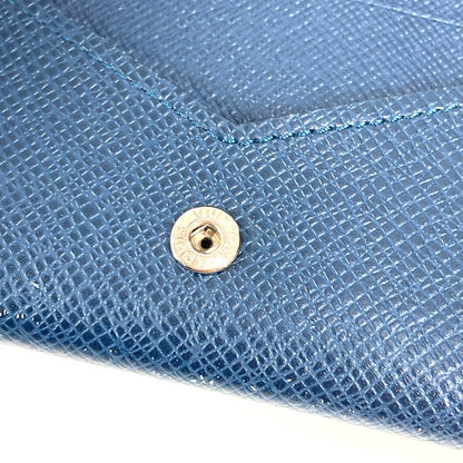 LOUIS VUITTON Card Case M64022 Taiga Leather Navy Taiga Envelope Carte de Visite MM