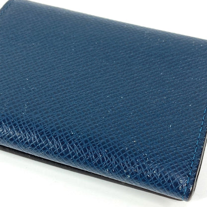 LOUIS VUITTON Card Case M64022 Taiga Leather Navy Taiga Envelope Carte de Visite MM