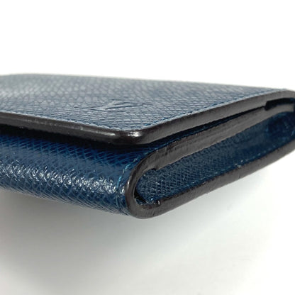 LOUIS VUITTON Card Case M64022 Taiga Leather Navy Taiga Envelope Carte de Visite MM