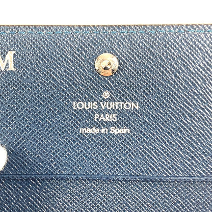 LOUIS VUITTON Card Case M64022 Taiga Leather Navy Taiga Envelope Carte de Visite MM