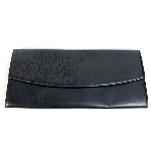 LOUIS VUITTON Clutch bag M63952 leather black Opera line Mycenae