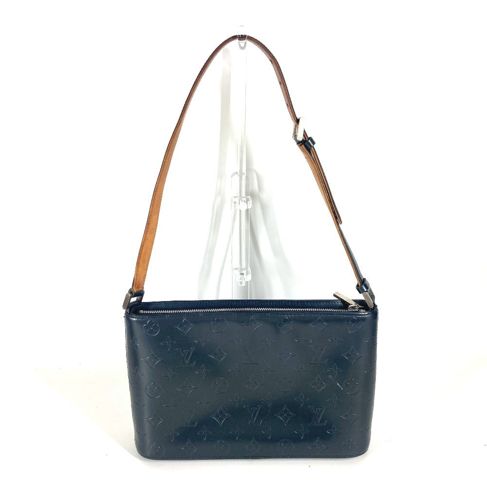LOUIS VUITTON Shoulder Bag M55125 Monogram mat leather blue Monogram mat Alston
