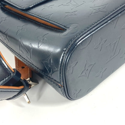 LOUIS VUITTON Shoulder Bag M55125 Monogram mat leather blue Monogram mat Alston