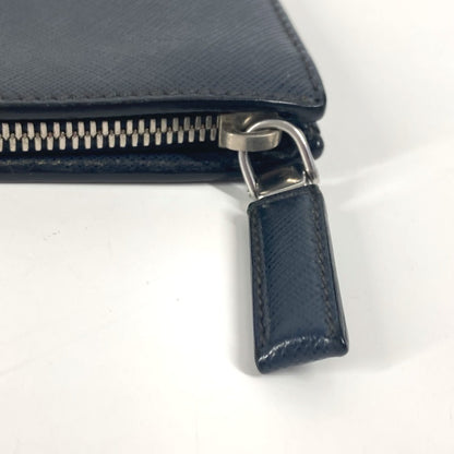 PRADA Clutch bag AV5841 saffiano leather Navy logo