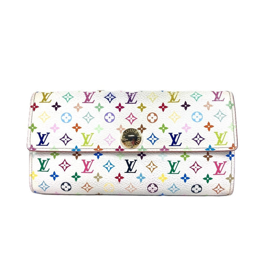LOUIS VUITTON Long Wallet Purse M93532 Monogram multicolor canvas white Monogram multicolor Portefeuille Sara