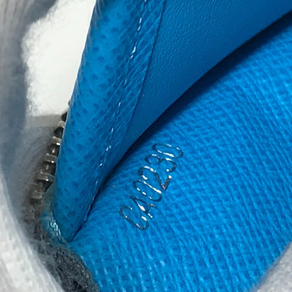 LOUIS VUITTON Long Wallet Purse M30467 Monogram canvas, Taiga leather blue Taigalama Zippy Wallet Vertical
