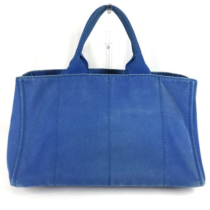 PRADA Tote Bag canvas blue Canapa L
