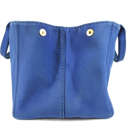 PRADA Tote Bag canvas blue Canapa L