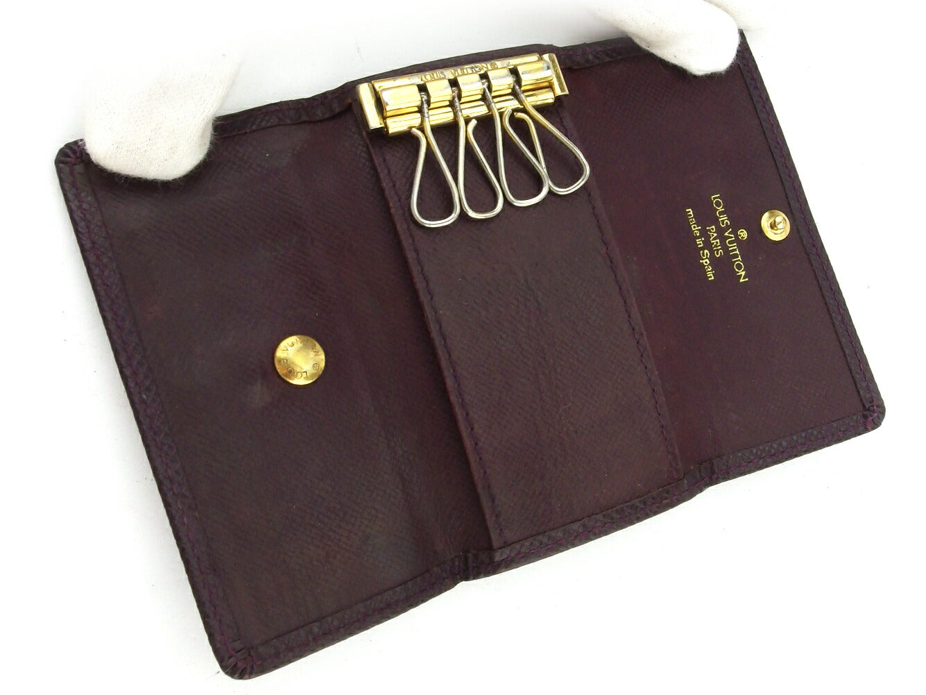 LOUIS VUITTON Key case Key holder M30526 Bordeaux /Multicles4
