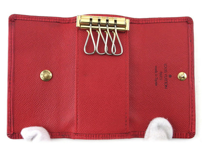 LOUIS VUITTON Key case Key holder M63827 Red gold Multicles4