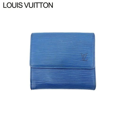 LOUIS VUITTON Bifold Wallet M63485 blue Porte Monnaie Billets Cartes Credit