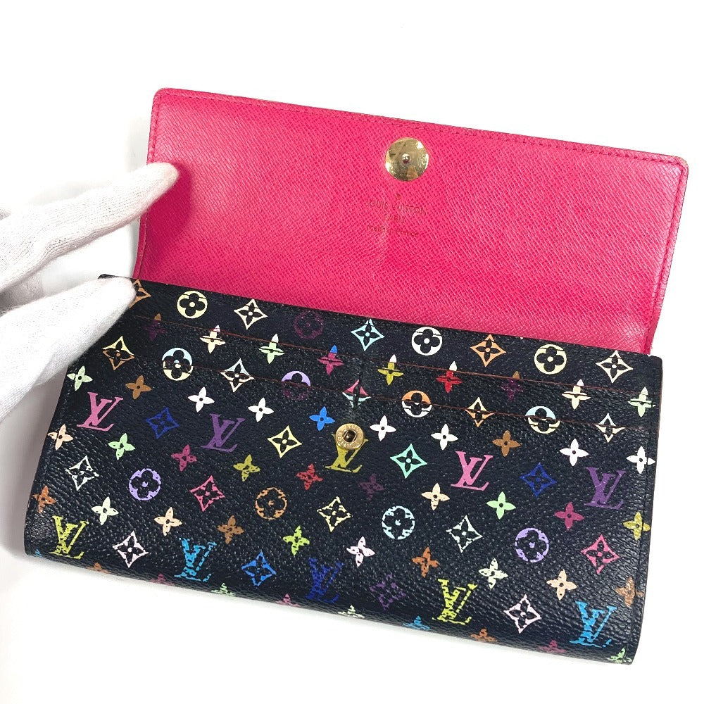 LOUIS VUITTON Long Wallet Purse M93533 Monogram multicolor canvas black Monogram multicolor Portefeuille Sarah