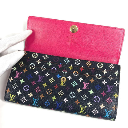 LOUIS VUITTON Long Wallet Purse M93533 Monogram multicolor canvas black Monogram multicolor Portefeuille Sarah
