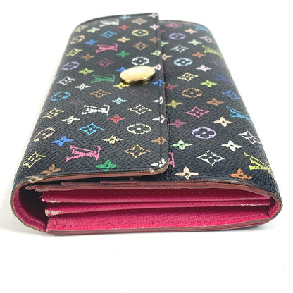 LOUIS VUITTON Long Wallet Purse M93533 Monogram multicolor canvas black Monogram multicolor Portefeuille Sarah
