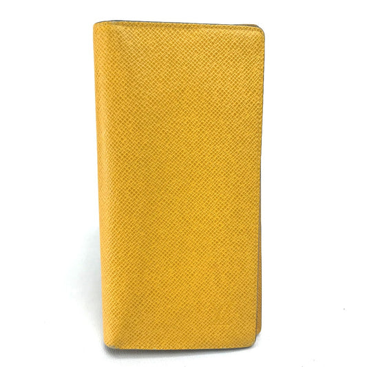 LOUIS VUITTON Long Wallet Purse M42087 Taiga Leather yellow Taiga Portefeuille Blaza