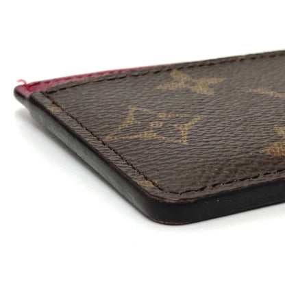 LOUIS VUITTON Card Case M60703 Monogram canvas Brown Monogram Porte Cartes Simple Women Used Authentic