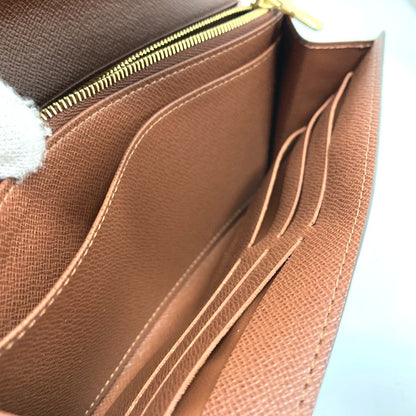 LOUIS VUITTON Long Wallet Purse M62236 Monogram canvas Brown Monogram Portefeuille Sarah Women Used Authentic