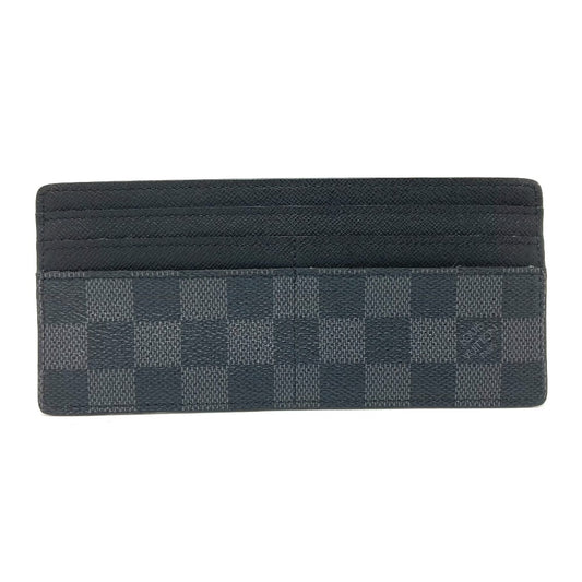 LOUIS VUITTON Card Case Damier Grafitto Canvas black Damier Grafitte