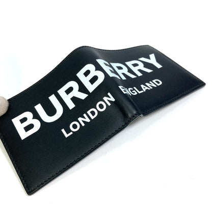 BURBERRY Folded wallet 8013919 leather black logo Wallet