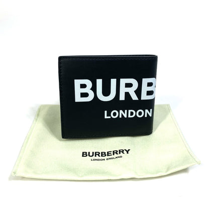 BURBERRY Folded wallet 8013919 leather black logo Wallet
