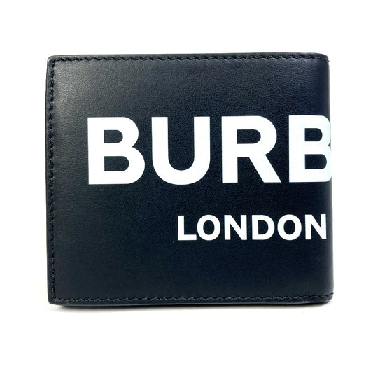 BURBERRY Folded wallet 8013919 leather black logo Wallet