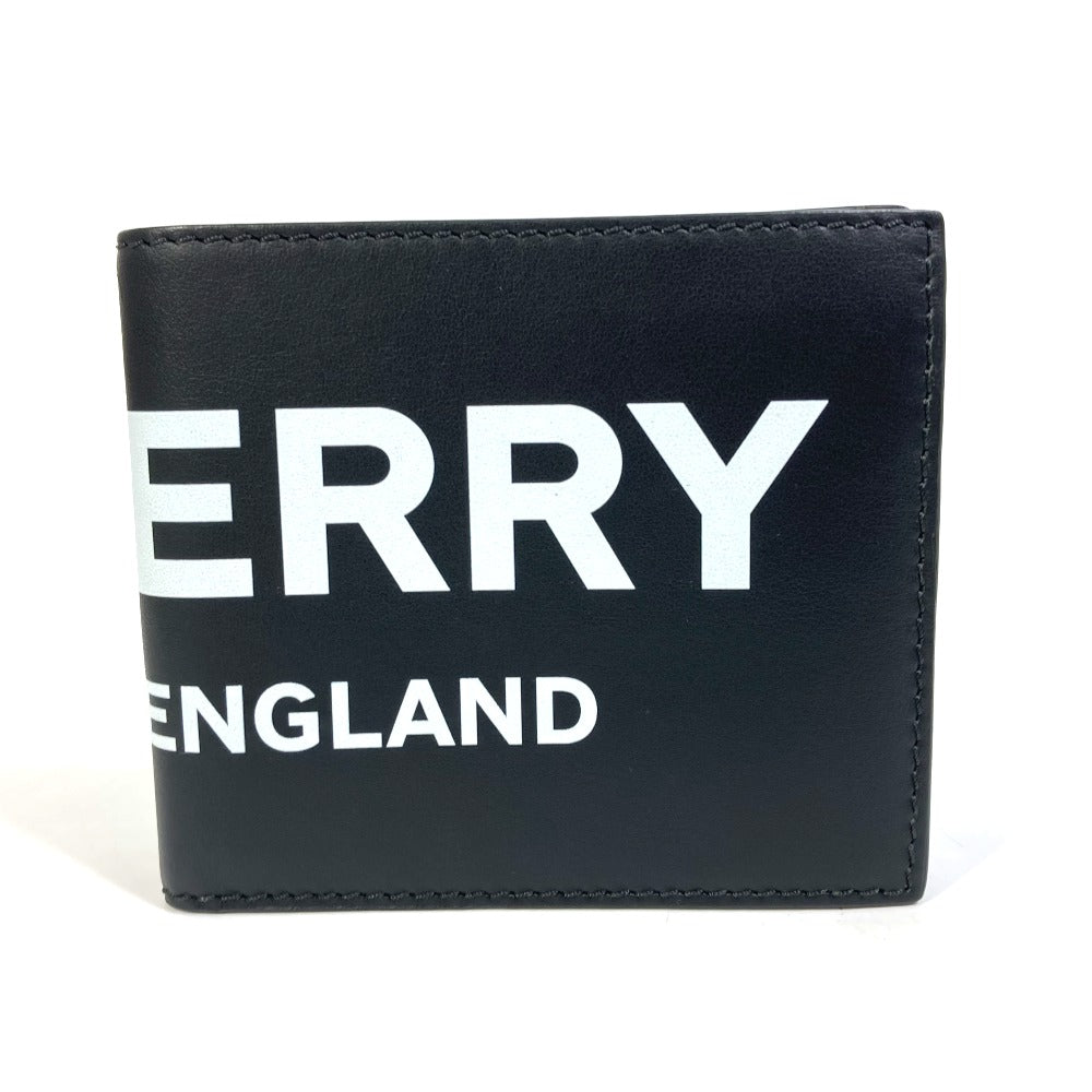 BURBERRY Folded wallet 8013919 leather black logo Wallet