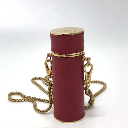 PRADA Accessory case saffiano leather Red Lip case
