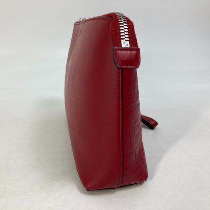 FENDI Clutch bag 7N0106 leather Red Zucca