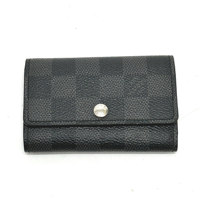 LOUIS VUITTON Key case Key holder  N62662 Damier Grafitto Canvas black Damier Grafitte Multicles6