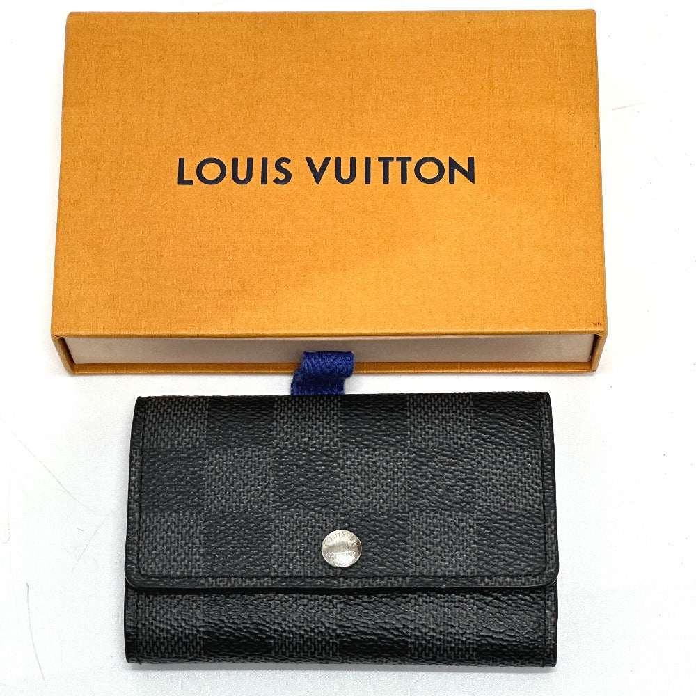 LOUIS VUITTON Key case Key holder  N62662 Damier Grafitto Canvas black Damier Grafitte Multicles6