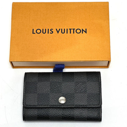 LOUIS VUITTON Key case Key holder  N62662 Damier Grafitto Canvas black Damier Grafitte Multicles6