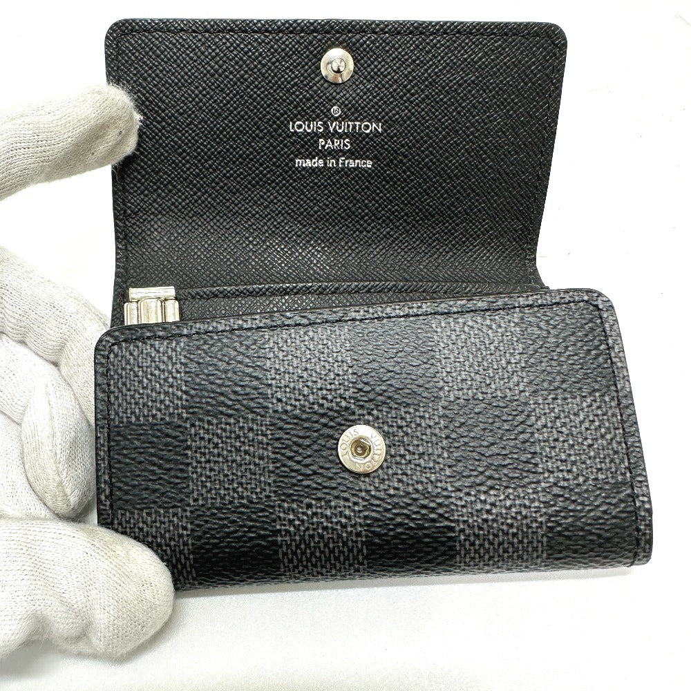 LOUIS VUITTON Key case Key holder  N62662 Damier Grafitto Canvas black Damier Grafitte Multicles6