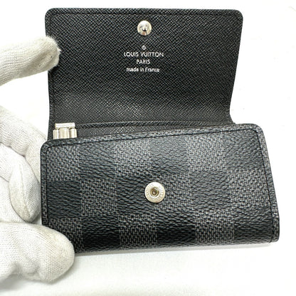 LOUIS VUITTON Key case Key holder  N62662 Damier Grafitto Canvas black Damier Grafitte Multicles6