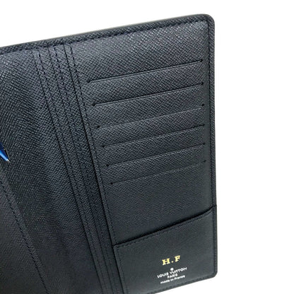 LOUIS VUITTON Long Wallet Purse M30502 Taiga Leather Dark Navy type Taiga Portefeuille Braza