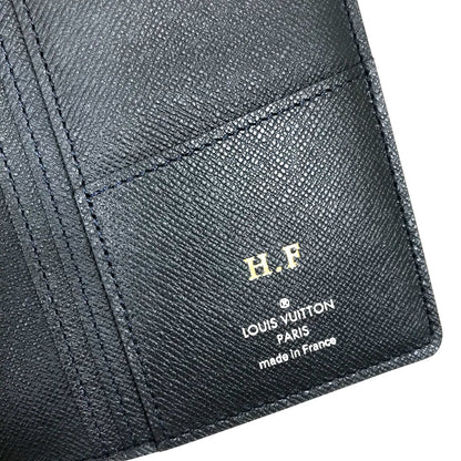 LOUIS VUITTON Long Wallet Purse M30502 Taiga Leather Dark Navy type Taiga Portefeuille Braza