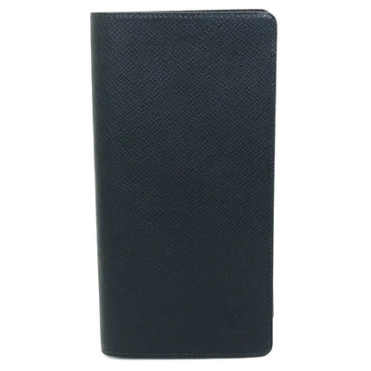 LOUIS VUITTON Long Wallet Purse M30502 Taiga Leather Dark Navy type Taiga Portefeuille Braza
