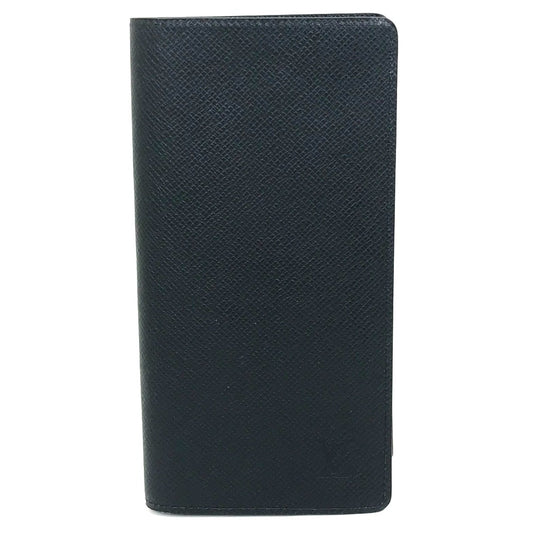 LOUIS VUITTON Long Wallet Purse M30502 Taiga Leather Dark Navy type Taiga Portefeuille Braza