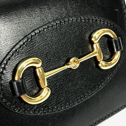 GUCCI Folded wallet 621891 leather black Horsebit