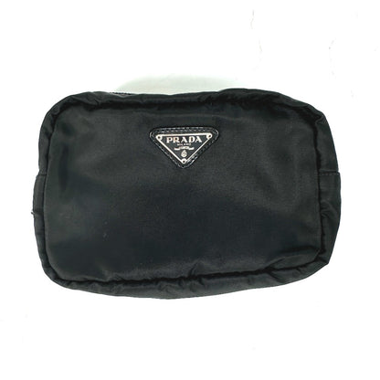 PRADA Pouch NM340X Nylon black Triangle logo plate