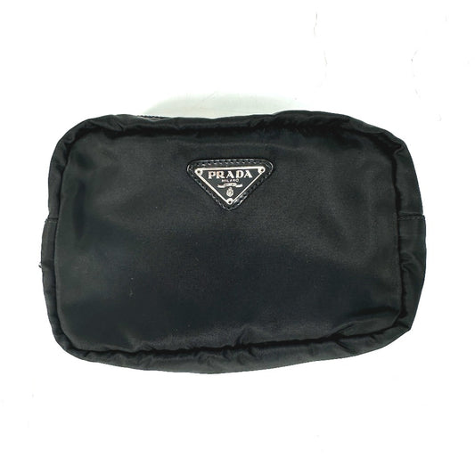 PRADA Pouch NM340X Nylon black Triangle logo plate