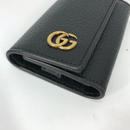 GUCCI Key case Key holder  435305 leather black GG Marmont six hooks