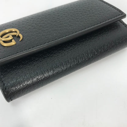 GUCCI Key case Key holder  435305 leather black GG Marmont six hooks
