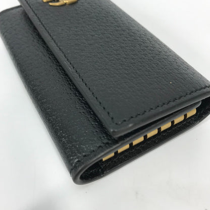 GUCCI Key case Key holder  435305 leather black GG Marmont six hooks