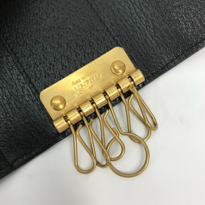 GUCCI Key case Key holder  435305 leather black GG Marmont six hooks