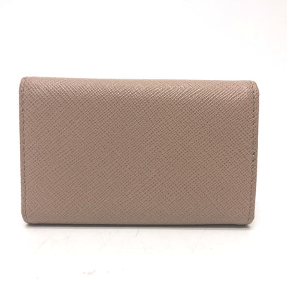 PRADA Key case Key holder  1PG004 saffiano leather pink logo 4 key rings