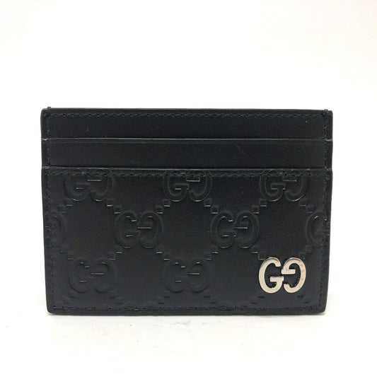 GUCCI Card Case 473927 leather black Sima