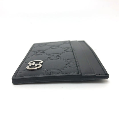 GUCCI Card Case 473927 leather black Sima