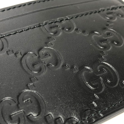 GUCCI Card Case 473927 leather black Sima